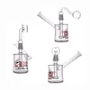 Ultra-cheap Hitman glass beaker bong Matrix Birdcage Perc water pipes ash catcher bongs 14.4 mm joint dab oil rig with glass oil burner pip