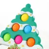 Tiktok Christmas Tree Shape Key Ring Sensory Bubble per Push its Poo-its pers Stress Relief Ball Keychain 8810709