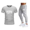 Conjuntos Masculinos Agasalho de Treino de Verão Conjunto de Calças de Camisa de Treino de Marca Casual Fitness Jogger T-Shirt Hip Hop Moda Agasalhos de Treino Masculino