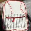 16 * 9 * 22cm baseball Softball Print PU Skórzany Plecak Torba Na Ramię Front Zipper Pocket Beach Day Sport Duffle Tote Travel Pace SchoolBag Book Pack GQ1M1RD