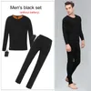 Tute da uomo Inverno Uomo Riscaldamento Biancheria intima da sci Set Abbigliamento da campeggio caldo Pantaloni riscaldati con carica USB Tute elettriche