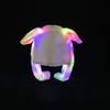LED Işık Peluş Şapka Karikatür Hayvan Kap Tavşan Kedi Bunny Kulak Hareketli Işık Şapkalar Yetişkin Çocuklar Noel Kış Sıcak Şapkalar DBC 661 V2