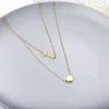 Модный слоистый крошечный кросс сердца ожерелье из золота цепные ожерелья для женщин девушка серебряный колье вечеринка свадебные украшения