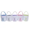 Easter Egg Storage Basket Canvas Bunny Ear Bucket Creative Easter Gift Bag With Rabbit Tail Decoration Multi Styles