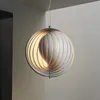 Nordic LED Hanging Lamp Living Room Panton Moon Art Pendant Lights Bedroom Restaurant Bar Lustre Suspension Reading Home Decor Lam264T