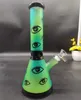 10 polegadas 26 cm vidro bong misturado cor multi estilo tubos de água tubos de água fumando beaks bongs cinzas de cinzas de cinzas Dab equipamento de petróleo 14mm bowl outubro