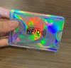 Xiruoer Laser Sliver Feuille d'aluminium RFID Étui pour cartes bancaires Anti-démagnétisation Porte-cartes Cartes de protection Sac de blindage NFC Porte-cartes antivol Mince pour portefeuille 1000pcs