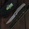 Grön torn mini persisk flipper kniv d2 blad titan legering handtag camping utomhus frukt kniv praktisk vik kniv edc