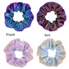 Dot Shiny Gradient Color Elastic Hair Bands Headband Ponytail Holder Rope Tie Hair Scrunchies Girls Headwear Women Laser Hairbands