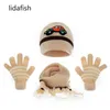 LIDAFISH 3PCS NOUVEAU Chapeau de bébé Gants de foulard Ensemble de filles et garçons Enfants Enfants Enfants de dessin animé chaud extérieur