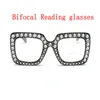 Anti Blue Light Bipal Reading Solglasögon Förstoringsglas för kvinnor Män ser nära FAR Presbyopic Glasses Ladies Diamond Frame NX