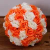 Bruiloft bloemen 10 inch kunstmatige bloemen roos ball bruiloft zijden kussen bloembladen decoreren voor bruiloft tuinmarkt decoratie