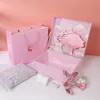 Ins rosa flores de cerejeira 3d caixa de presente de embalagem festa de aniversário batom cosméticos embalagem flor caixa para amigo dia dos namorados 210326