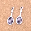 100st Antik Silver Bronze Plated Tennis Racket Charms Pendant DIY Halsband Armband Bangle Fynd 29 * 10mm