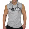 Zogaa Heren Hooded Mouwloos T-shirt Muscle Bodybuilding Broederschap Zomer Sport Tshirts Katoen Running Trui Man Hoodies 210726