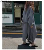 シックな灰色のウールの長いコート女性秋と冬のターンダウンネックウールジャケット韓国人キープ暖かいゆるいブレンド衣類秋2110223678807