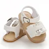 New Summer Baby Mocassins Criança Meninas Moda Sandálias Sapatilhas Infantil PU sapatos de couro 0-18 mês Sandálias do bebê 210326