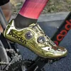 BOodun 2021 Gold Road Ciclismo Sapatos Bicicleta Self-Locking Fibra Carbono Ultraleve Profissional Bicicleta Calçado De Racing