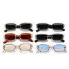 Sunglasses 2021 Net Red Female Trend Wear Earrings Square Glasses Men Women Brand Designer