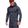 الرجال رياضية zoga الرجال الدعاوى مقنعين سترة sweatsuit الرياضة الرياضية عداء ببطء مجموعات الصلبة لون رياضية الملابس