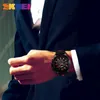 SKMEI hommes montres à Quartz mode décontracté bracelet en Silicone montres 30M résistant à l'eau chronomètre calendrier complet montre