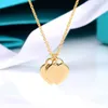 Original Tiffny Sterling Silver Heart Necklace Classic High Quality Gift Ladies Exquisite Pendant Necklaces With Box Y220315