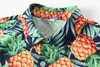 Europeiska och amerikanska barn sätter grossist sommar mode pojkar kortärmad ananas tryckt t-shirt + blommiga casual byxor två styck set barn strand