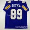 Niestandardowy Mike Ditka Blue College zszyta koszulka piłkarska Dodaj dowolny numer nazwiska
