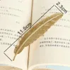 Свадебные мини -металлические золотые кусочки перо закладки Припасы книги о отметках Свадебные подарки