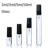 2ml 3ml 5ml 10ml Portable Spray Bottle Refillable Clear Glass Bottles Sample Vial Cosmetic Atomizers Container