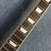 Cuello de una pieza Cuerpo de una pieza Guitarra eléctrica en resplandor solar, actualización Guitarra de guitarra Tune-O-Matic Guitar Tiger Flame Guitar Smoke Colour170919