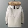 Boy Geniş Ceket Kalın Sıcak Pamuk Ceket erkek Kış Ceket Kapşonlu Rüzgar Geçirmez Erkek Kürk Yaka Ceket Kış Yeni Coat Y1103