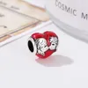 Passar Pandora Armband 20st Pojke Girl Kiss Enamel Silver Charms Bead för grossist DIY European Sterling Halsband Smycken