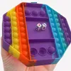 20 * 20cm Big Game Rainbow Chess Board Jouet de décompression Push Bubble Popper Fidget Sensory Toys Stress Relief Interactive PartyGame SensoryToys