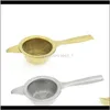 Infuser Double Handle Strainer Stainless Steel Portable Kitchen ToolルーズリーフフィルターメタルカップアクセサリーAffgl Infusers 6RNFD