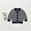 Winter Children's Clothing Sweater Baby Knitwear Boys Autumn Striped Girls Warm Kids Open Jacket Outerwear Cardigan Spring Y1024