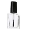 10 ml 15 ml transparent glas nagellackflaska tom med en lock borste tomma kosmetiska behållare nagelglasflaskor med borste 369 9846678