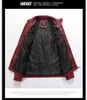 Veste de moto en cuir pour hommes veste bleue, rouge et noire printemps et automne manteaux en faux cuir veste en cuir 211111