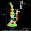 Shisha Hookah Float Hookahs Glass Bong Dabシリコーンホースの関節は発光の高さ8.4 "