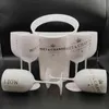 Eiskübel und Kühler mit 6 Stück Weißglas Moet Chandon Champagnerglas Kunststoff1762083
