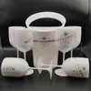 6pcsのアイスバケツとクーラーホワイトガラスMoet Chandonシャンパンガラスプラスチック4730562