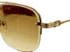 Lunettes de soleil pour hommes et femmes style d'été T8200270 anti-ultraviolet rétro plaque métal carré demi-monture mode lunettes boîte aléatoire
