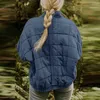 Womens Solid Color Coat Lightweight Quilted Jackets Zip Up Long Sleeve Overcoat Stand Neck Warm Winter Clothes 211109