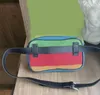 2021 unisex di lusso arcobaleno marsupi stilisti moda crossbody multicolor borsa per fotocamera petto stampato lettere piccole borse di alta qualità