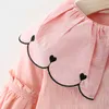 Bear Leader Toddler Girls Casual Blouses Fashion Born Baby Embriodery Söt tröjor Koreansk prinsessa Söt kläder för 0-3y 210708