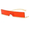 Merk Designer Zonnebril Siamese Lens Sun Glases Anti-UV-bril Semi-RIMLOD-bril Rechthoek Adumbral Goggle A ++