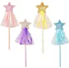 Star Pailletten Fairy Wand Magic Stick Girl Party Princess Gunsten Verjaardagscadeau Carnaval Bruiloft Decoratie Baby Shower Pasen Gift