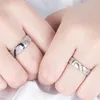 Titane Acier Amour Couple Anneaux pour Hommes Femmes Anneau Anniversaire De Mariage Bijoux Saint Valentin Cadeau Petite Amie Petit Ami De Haute Qualité