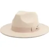 Wide Brim Hats Women Classic Fedora Hat With Bow Men Felt Panam Panama Jazz Elegant Trilby Cap Wholesale