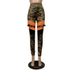 Femmes Mode Casual Automne Boucle Zipper Design Colorblock Casual Cargo Pantalon Camouflage Imprimer Sporty Jogger Bottoms Pantalon 210709